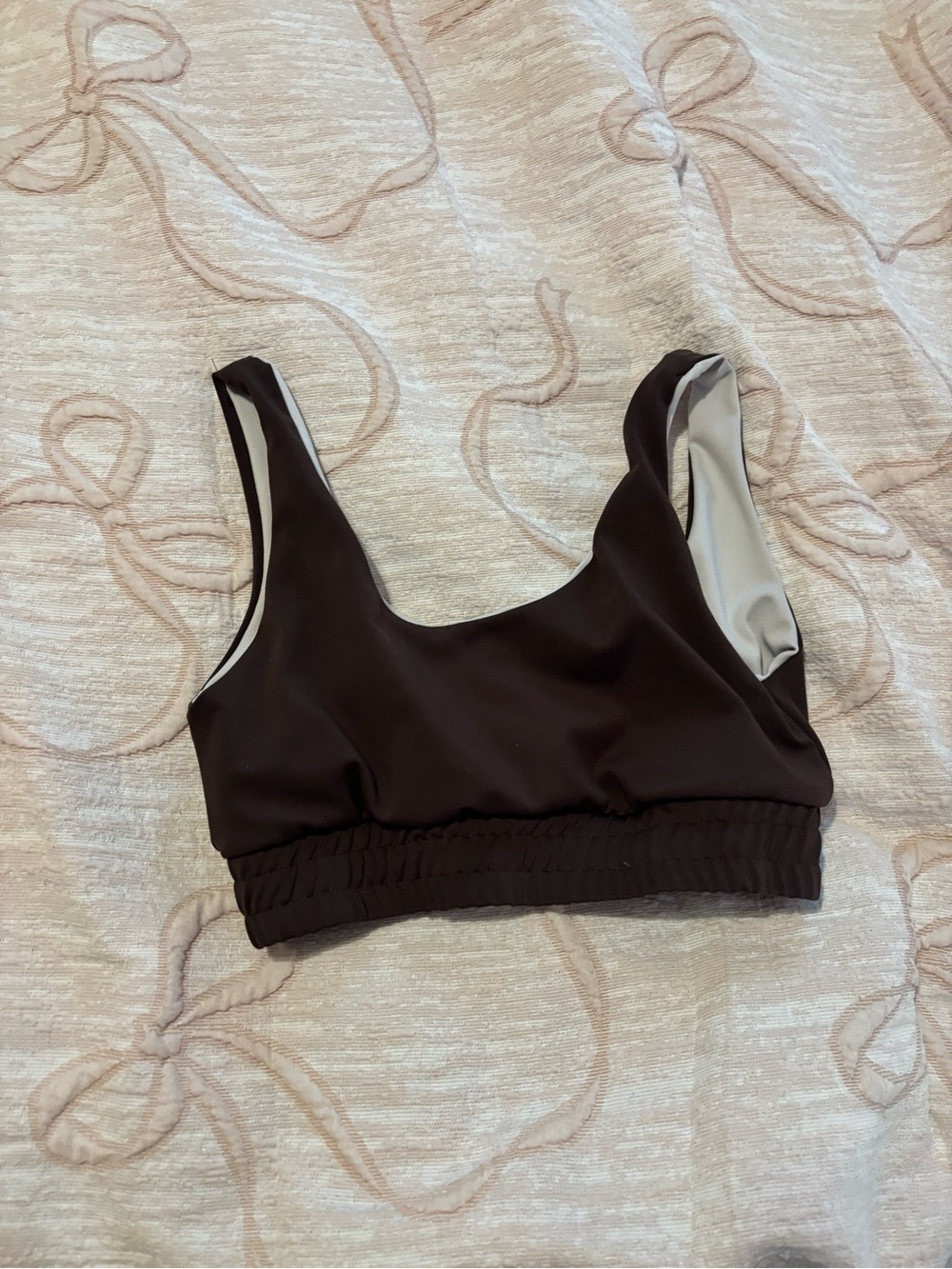 Everyday Scoop Sports Bra in Dark Brown Five the Label